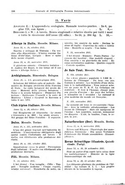 Giornale di bibliografia tecnica internazionale