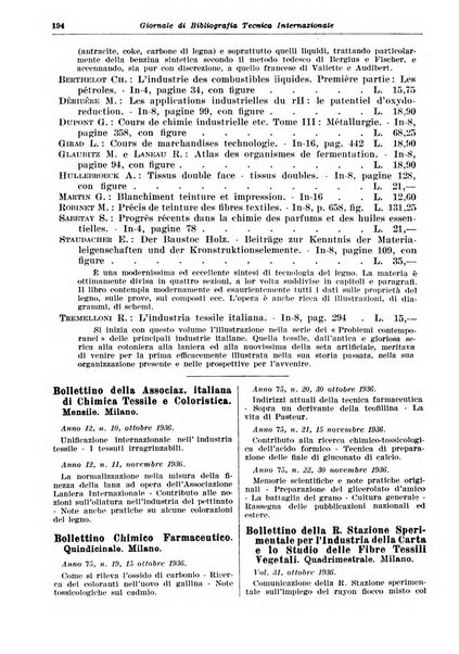 Giornale di bibliografia tecnica internazionale