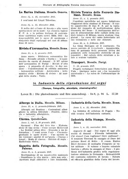 Giornale di bibliografia tecnica internazionale