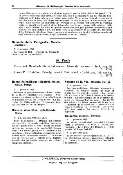 Giornale di bibliografia tecnica internazionale