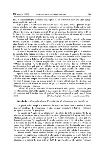 Giornale di veterinaria militare rivista mensile di scienze ippiche militari, clinica veterinaria, igiene del cavallo di truppa, ippotecnia