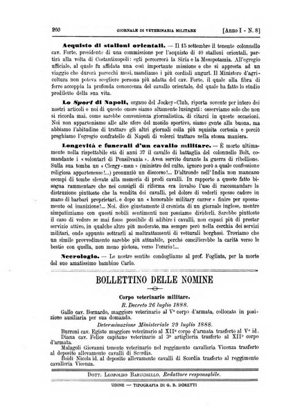 Giornale di veterinaria militare rivista mensile di scienze ippiche militari, clinica veterinaria, igiene del cavallo di truppa, ippotecnia