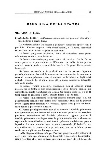 Giornale medico dell'Alto Adige