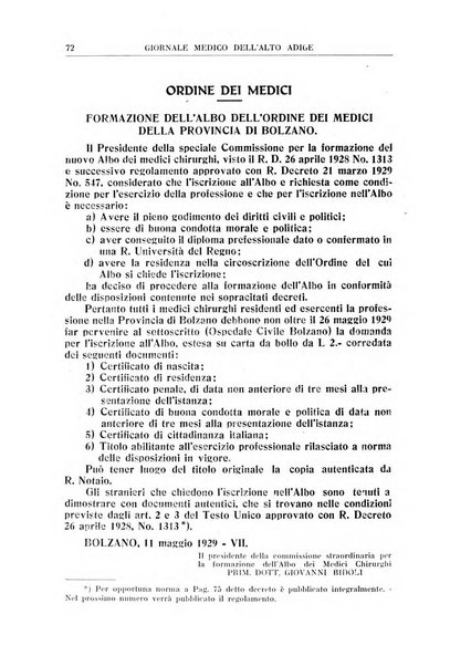 Giornale medico dell'Alto Adige