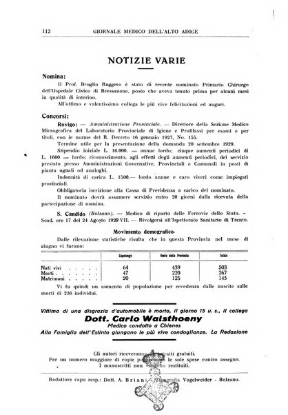 Giornale medico dell'Alto Adige