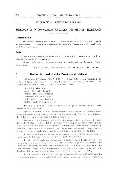 Giornale medico dell'Alto Adige