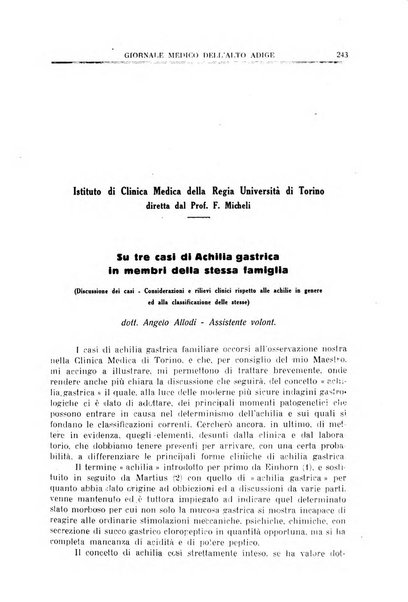 Giornale medico dell'Alto Adige