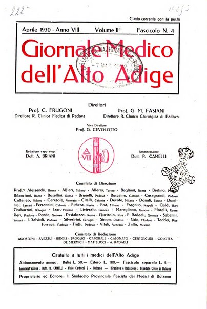 Giornale medico dell'Alto Adige