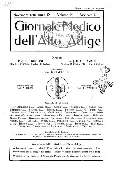 Giornale medico dell'Alto Adige