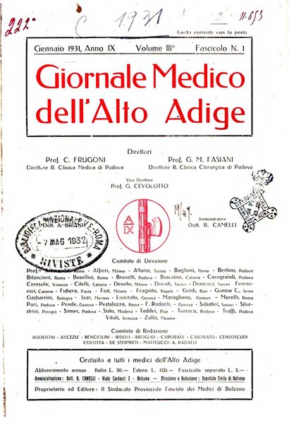 Giornale medico dell'Alto Adige