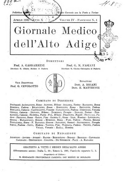 Giornale medico dell'Alto Adige