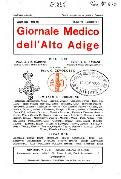 Giornale medico dell'Alto Adige