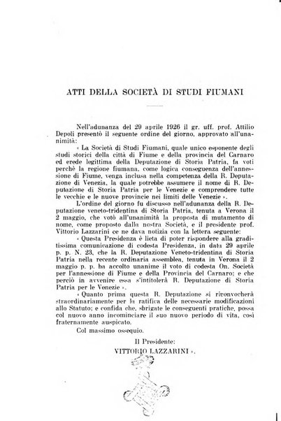 Fiume rivista semestrale della Società di studi fiumani in Fiume