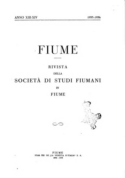 Fiume rivista semestrale della Società di studi fiumani in Fiume