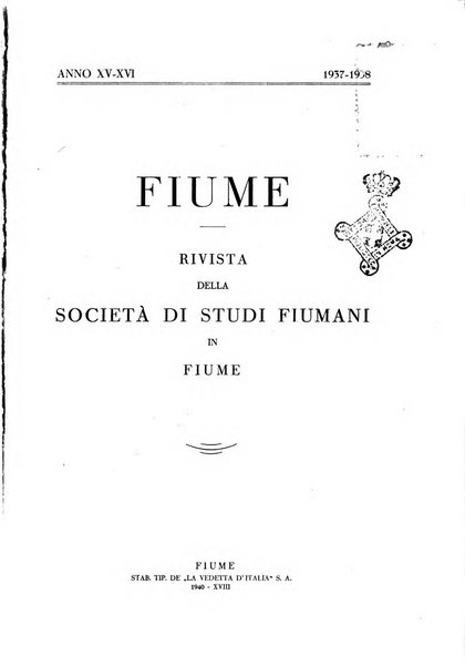 Fiume rivista semestrale della Società di studi fiumani in Fiume