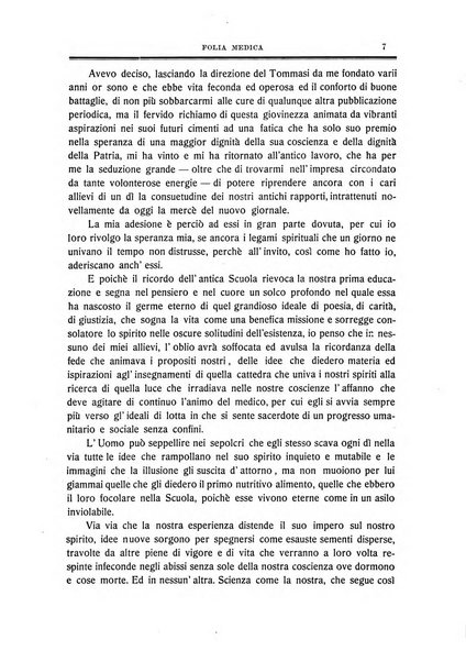 Folia medica periodico trimensile di patologia e clinica medica