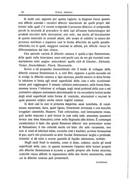 Folia medica periodico trimensile di patologia e clinica medica