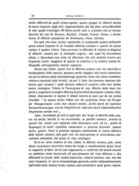 Folia medica periodico trimensile di patologia e clinica medica