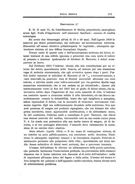 Folia medica periodico trimensile di patologia e clinica medica