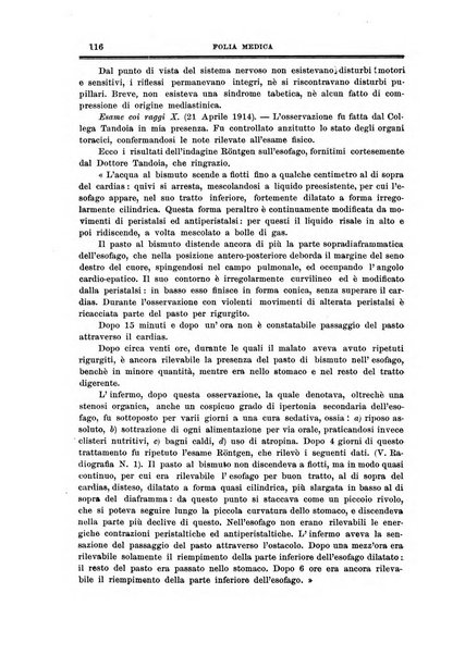 Folia medica periodico trimensile di patologia e clinica medica