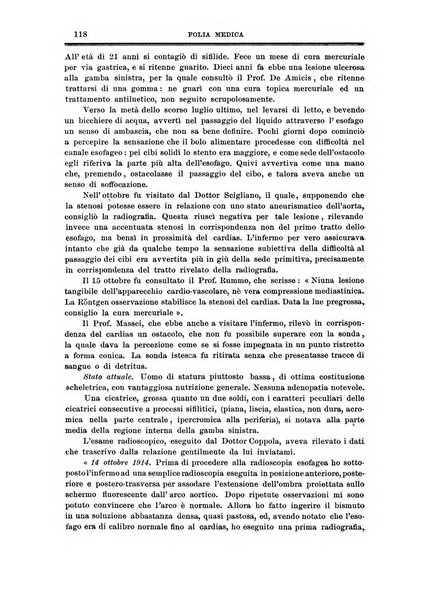 Folia medica periodico trimensile di patologia e clinica medica