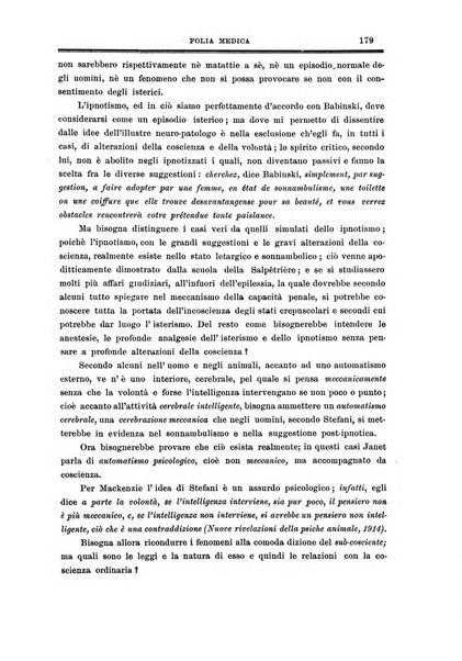 Folia medica periodico trimensile di patologia e clinica medica