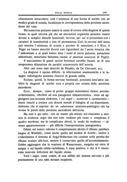 Folia medica periodico trimensile di patologia e clinica medica