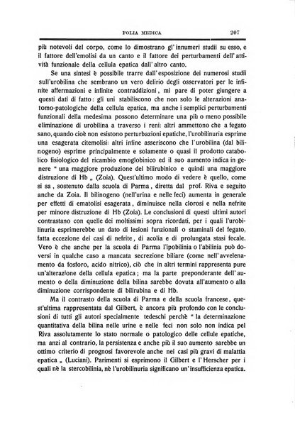 Folia medica periodico trimensile di patologia e clinica medica