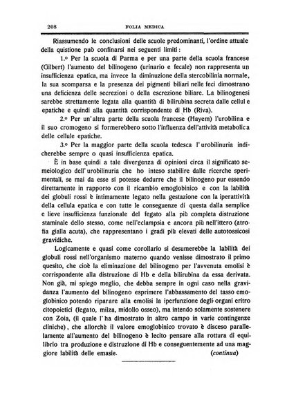 Folia medica periodico trimensile di patologia e clinica medica