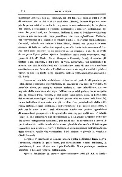 Folia medica periodico trimensile di patologia e clinica medica