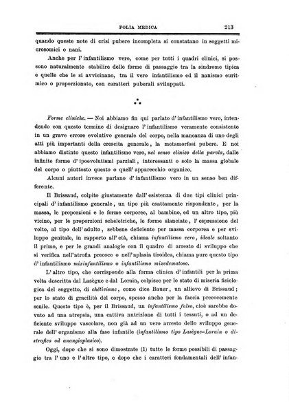 Folia medica periodico trimensile di patologia e clinica medica