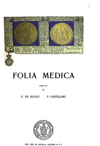 Folia medica periodico trimensile di patologia e clinica medica