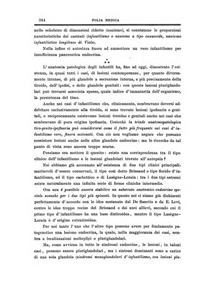 Folia medica periodico trimensile di patologia e clinica medica