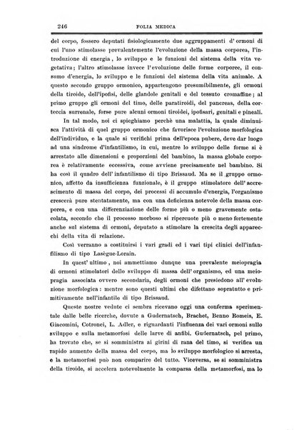 Folia medica periodico trimensile di patologia e clinica medica