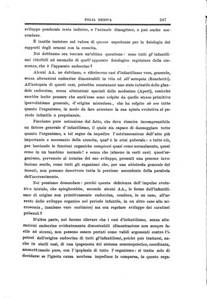 Folia medica periodico trimensile di patologia e clinica medica