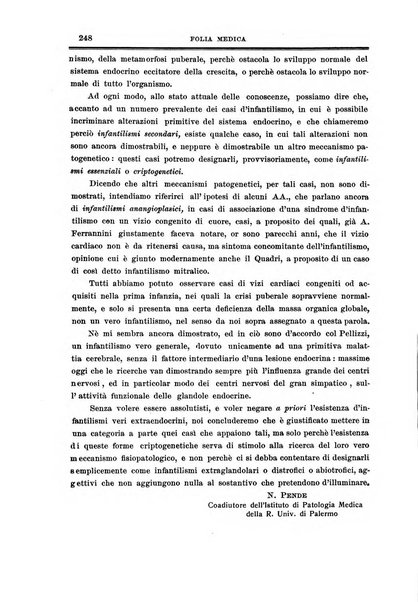 Folia medica periodico trimensile di patologia e clinica medica