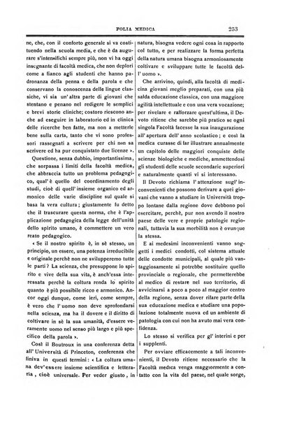 Folia medica periodico trimensile di patologia e clinica medica