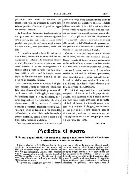 Folia medica periodico trimensile di patologia e clinica medica