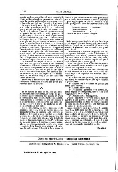 Folia medica periodico trimensile di patologia e clinica medica