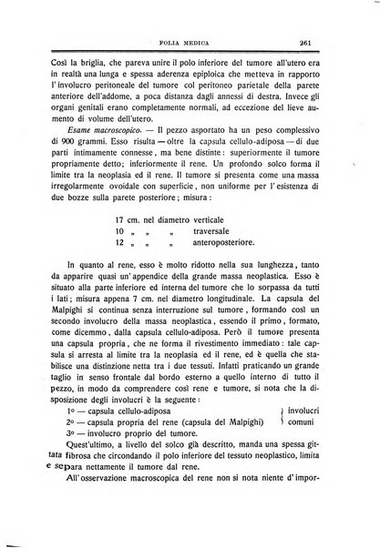 Folia medica periodico trimensile di patologia e clinica medica