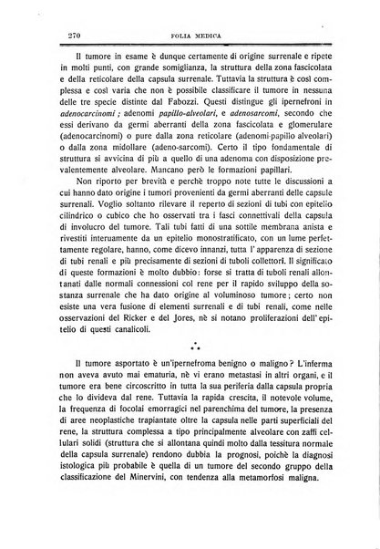 Folia medica periodico trimensile di patologia e clinica medica