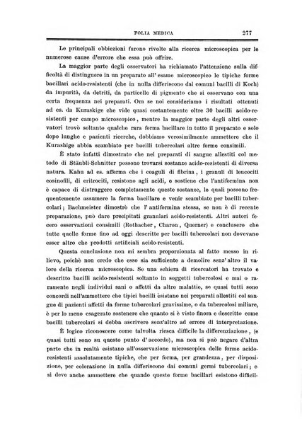 Folia medica periodico trimensile di patologia e clinica medica