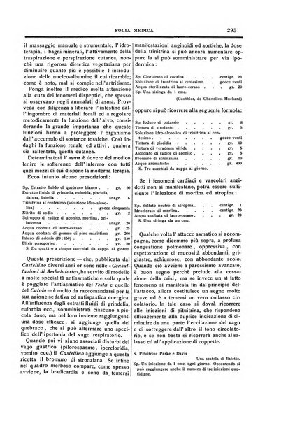 Folia medica periodico trimensile di patologia e clinica medica