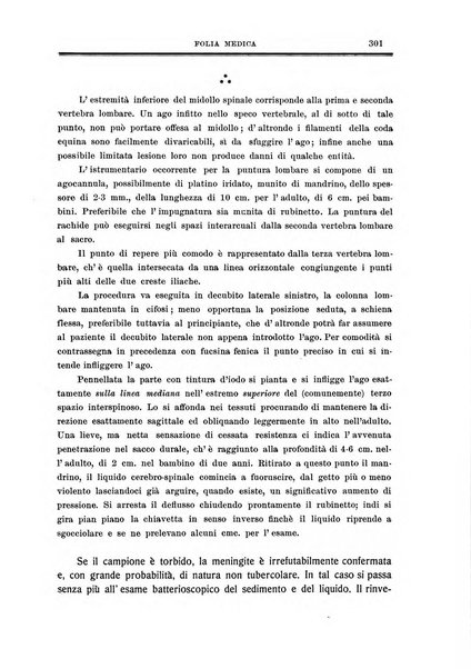 Folia medica periodico trimensile di patologia e clinica medica