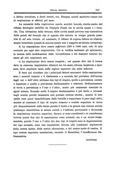 Folia medica periodico trimensile di patologia e clinica medica