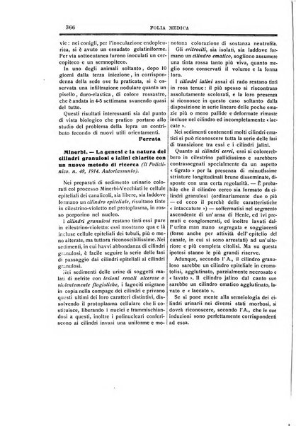 Folia medica periodico trimensile di patologia e clinica medica