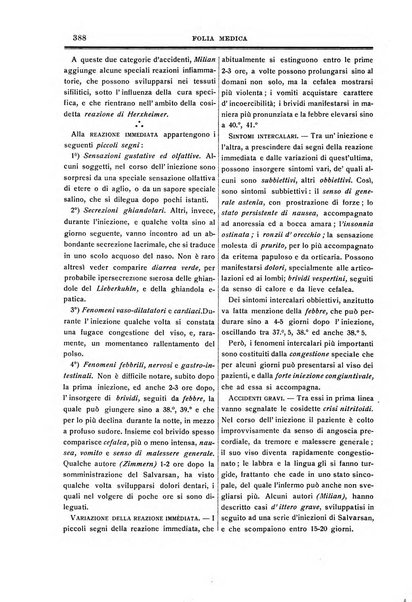 Folia medica periodico trimensile di patologia e clinica medica