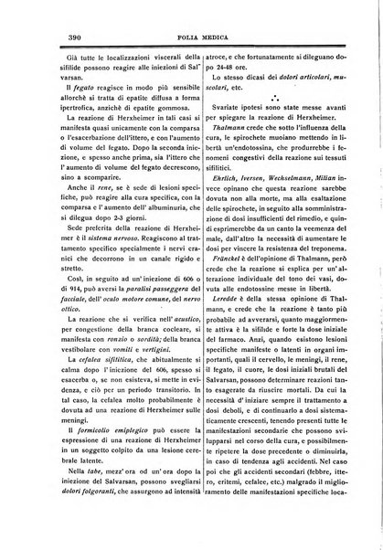 Folia medica periodico trimensile di patologia e clinica medica