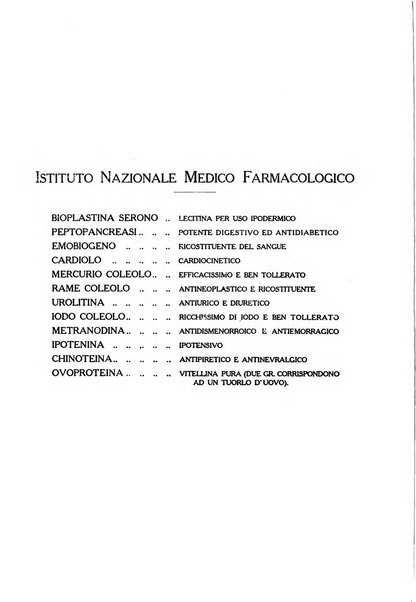 Folia medica periodico trimensile di patologia e clinica medica