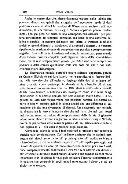 Folia medica periodico trimensile di patologia e clinica medica